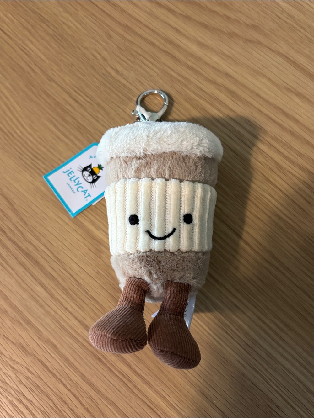 Jellycat Coffee Cup bag charm